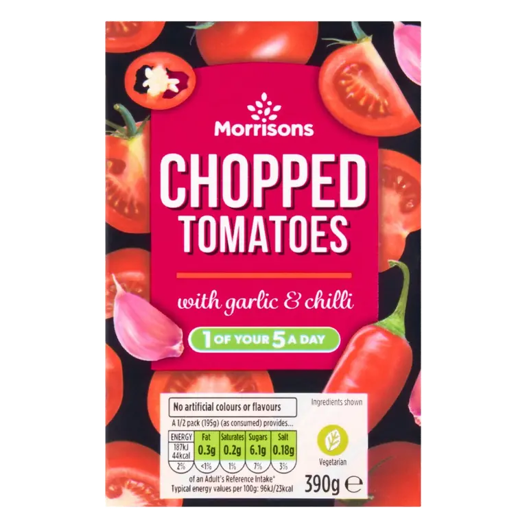 Chopped Tomatoes with Garlic & Chilli (390g)