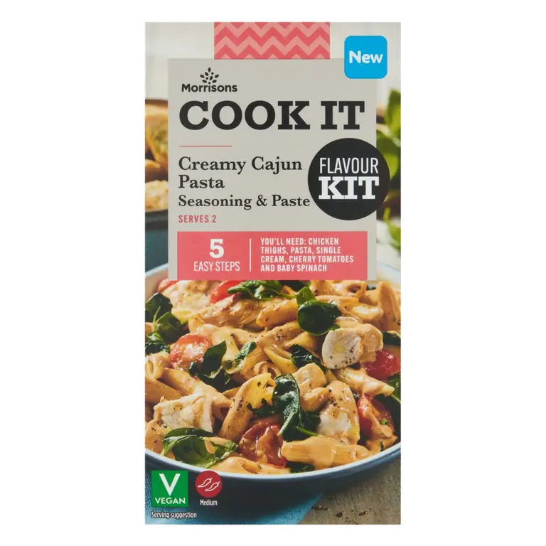 Cook It Creamy Cajun Pasta Seasoning & Paste Flavour Kit 40g