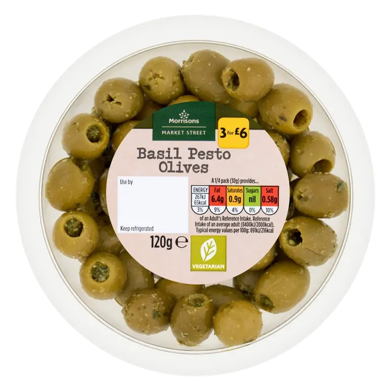 Deli Basil Pesto Olives 120g