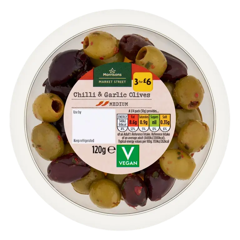 Deli Chilli & Garlic Olives 120g