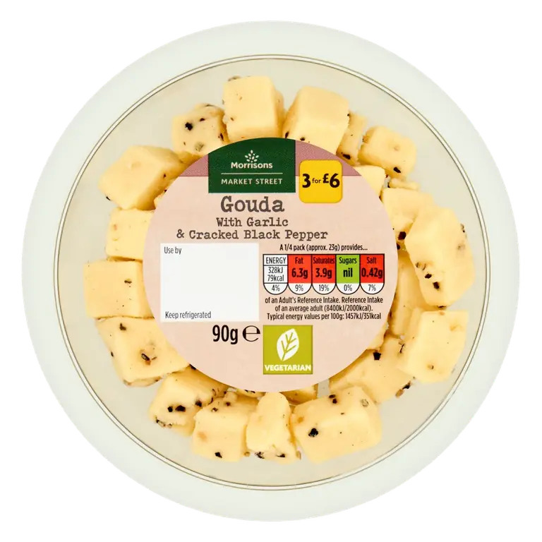 Deli Gouda with Garlic & Cracked Black Pepper 90g