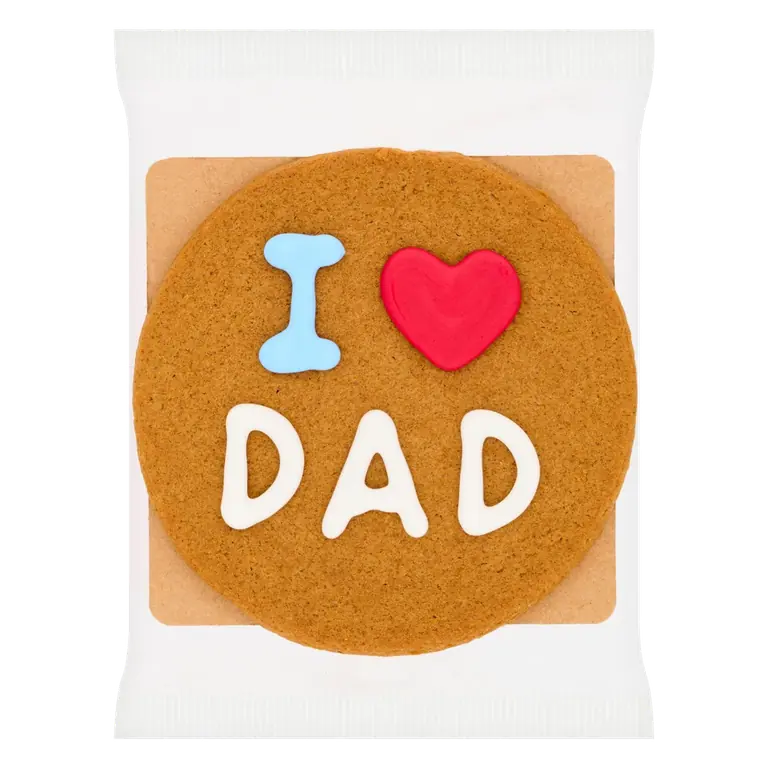 Father's Day 'I Love Dad' Gingerbread Biscuit