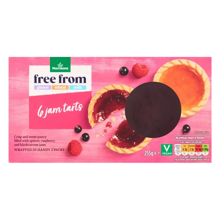 Free From 6 Jam Tarts 255g