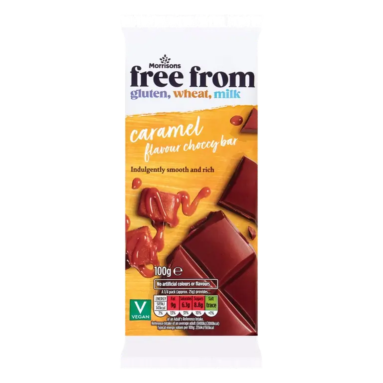 Free From Caramel Flavour Chocolate Bar
