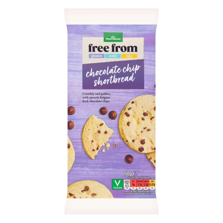Free From Chocolate Chip Vegan Shortbread