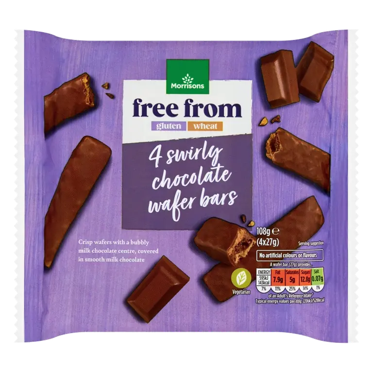 Free From Swirly Chocolate Wafers 108g