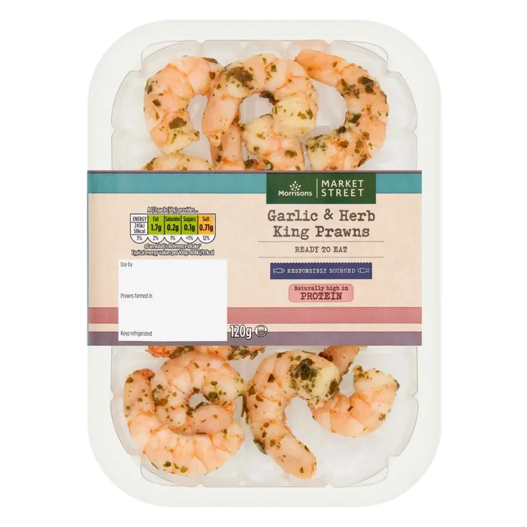 Garlic & Herb Marinated King Prawns 120g