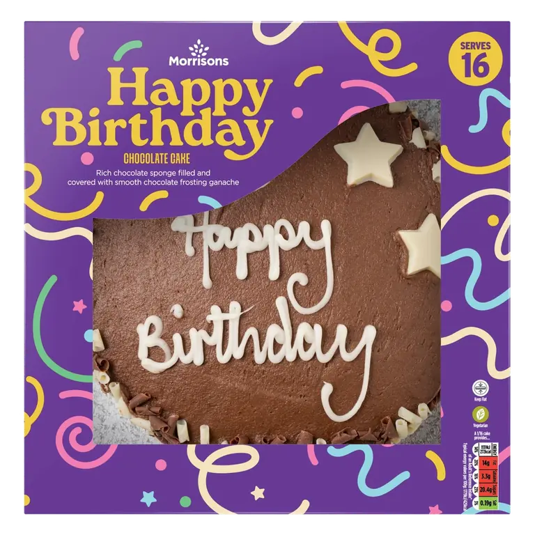 Happy Birthday Chocolate Celebration Cake Serves 16