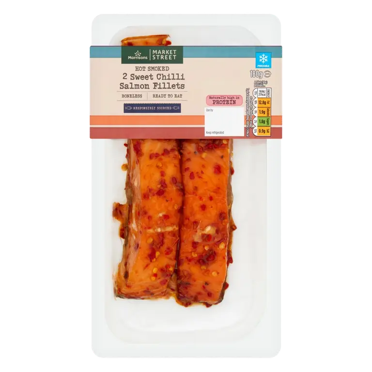 Hot Smoked Sweet Chilli Salmon Fillet 2 Pack