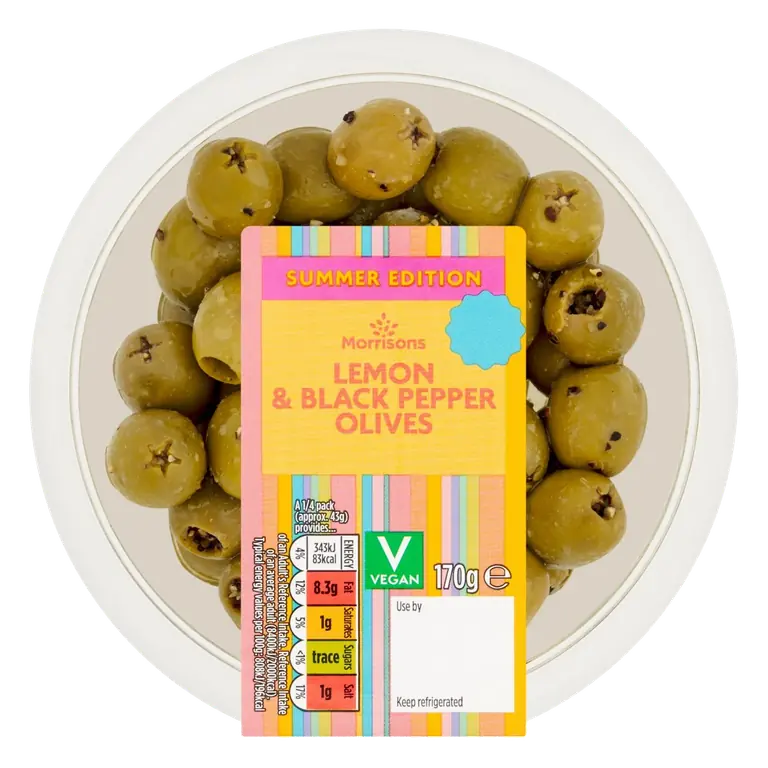 Lemon And Pepper Olives 170g