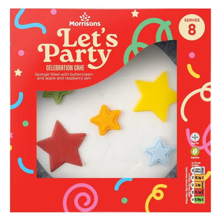 Let's Party Celebration Cake Serves 8