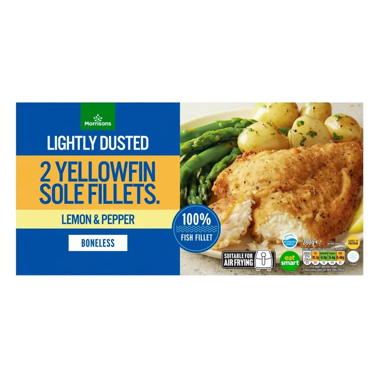 Lightly Dusted Yellowfin Sole Lemon & Pepper