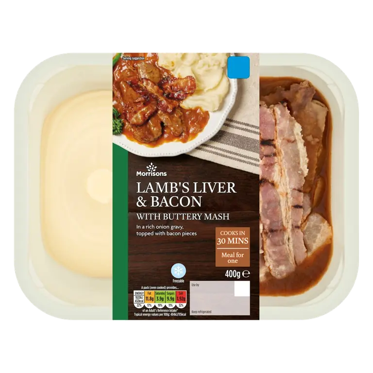 Liver & Bacon with Buttery Mash 400g