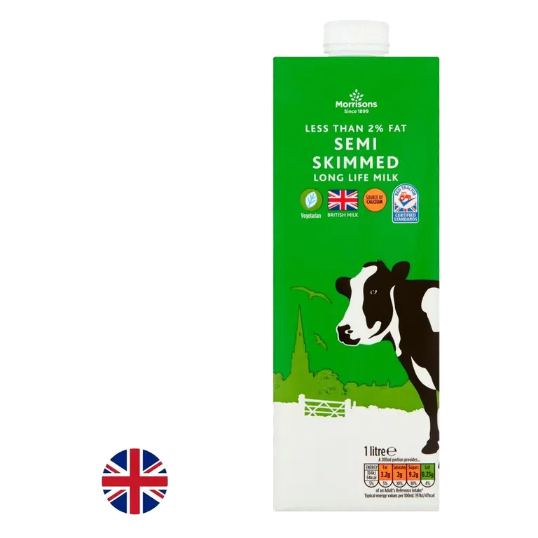 Long Life British Semi Skimmed Milk