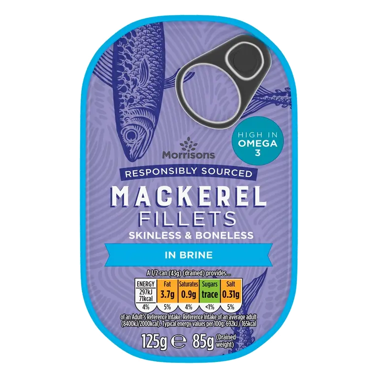 Mackerel Fillets In Brine (125g)