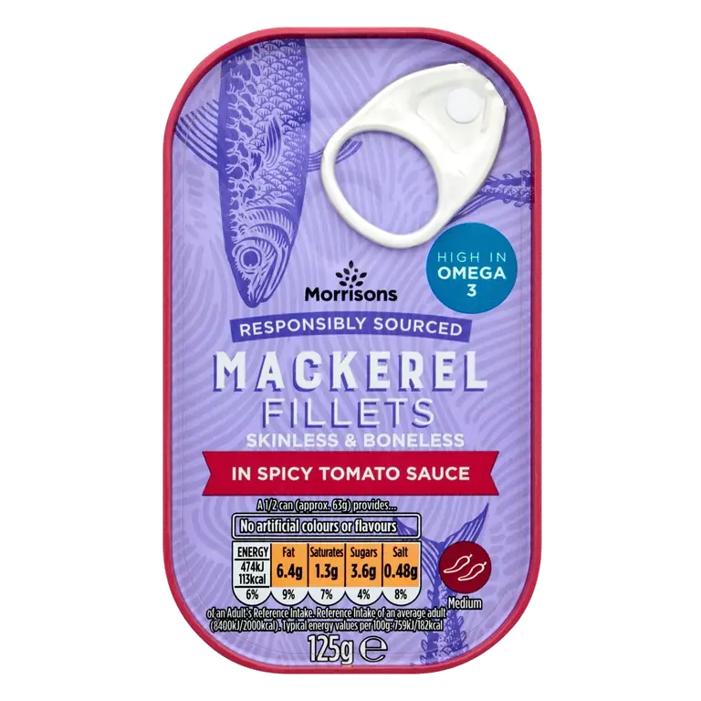 Mackerel Fillets In Spicy Tomato Sauce (125g)