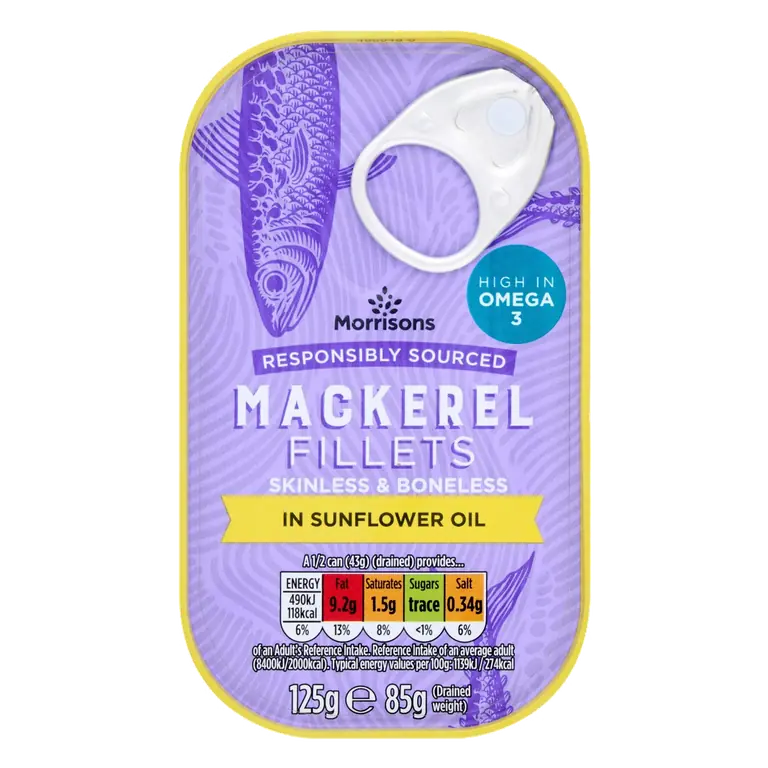 Mackerel Fillets in Sunflower Oil (125g)