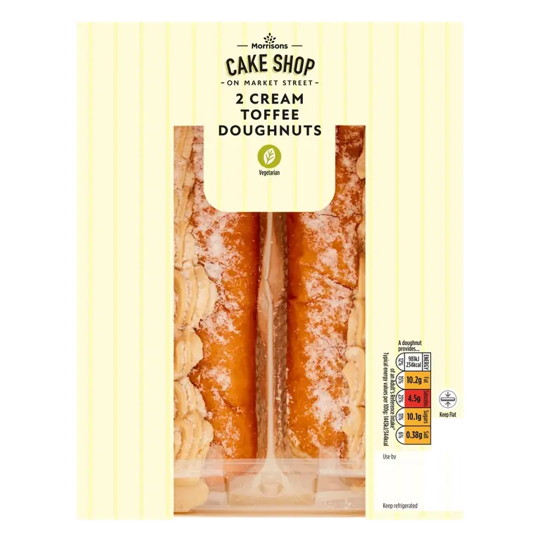 Market Street 2 Cream Toffee Doughnuts