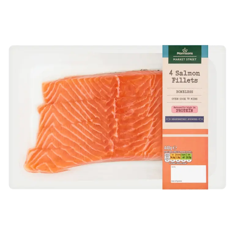 Market Street 4 Boneless Salmon Fillets 440g
