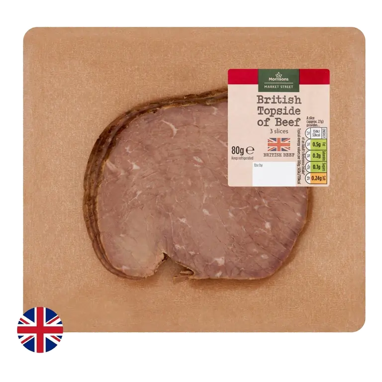 Market Street Deli British Topside Of Beef 80g