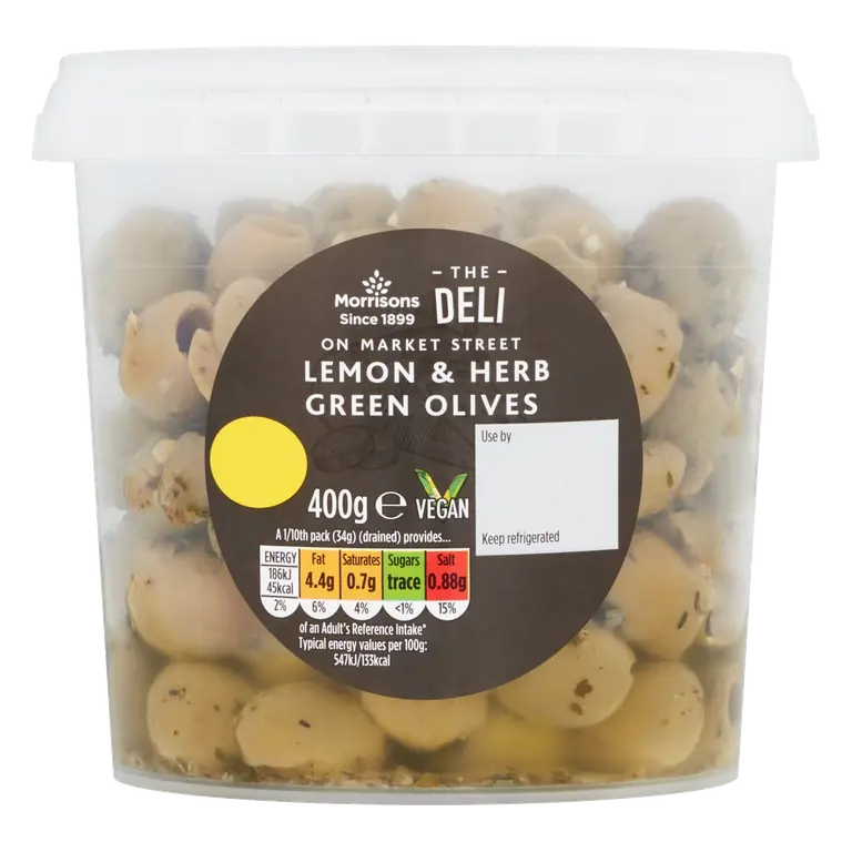 Market Street Deli Lemon & Herb Green Olives