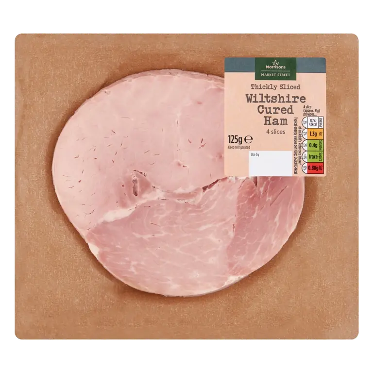Market Street Deli Thickly Sliced Wiltshire Cured Ham 125g