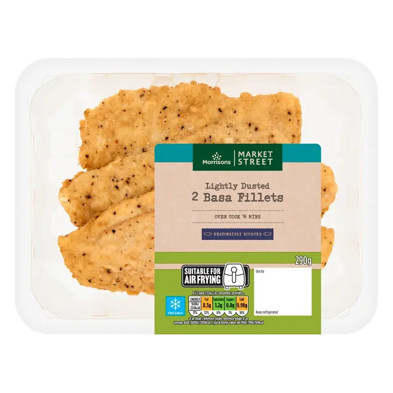 Market Street Lightly Dusted Basa Fillets 290g