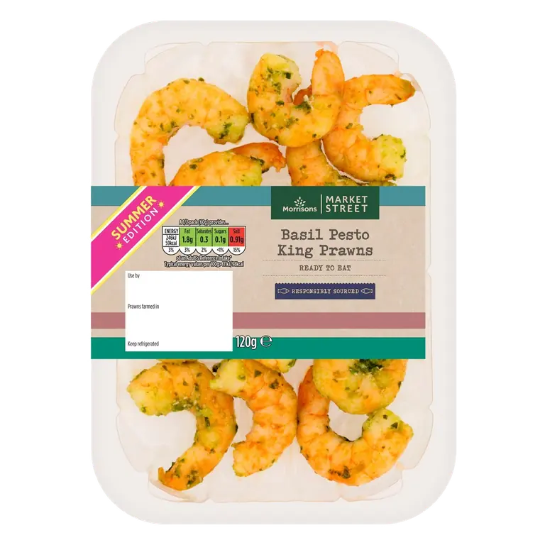 Market Street Pesto Marinated King Prawns 120G