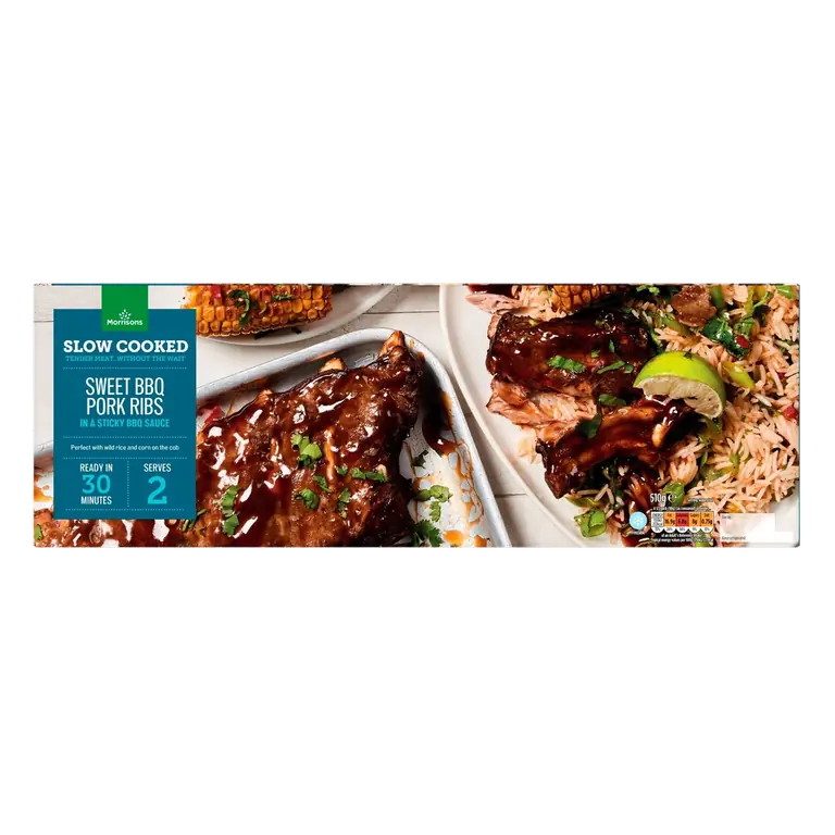 Market Street Slow Cooked Sweet BBQ Pork Ribs 510g