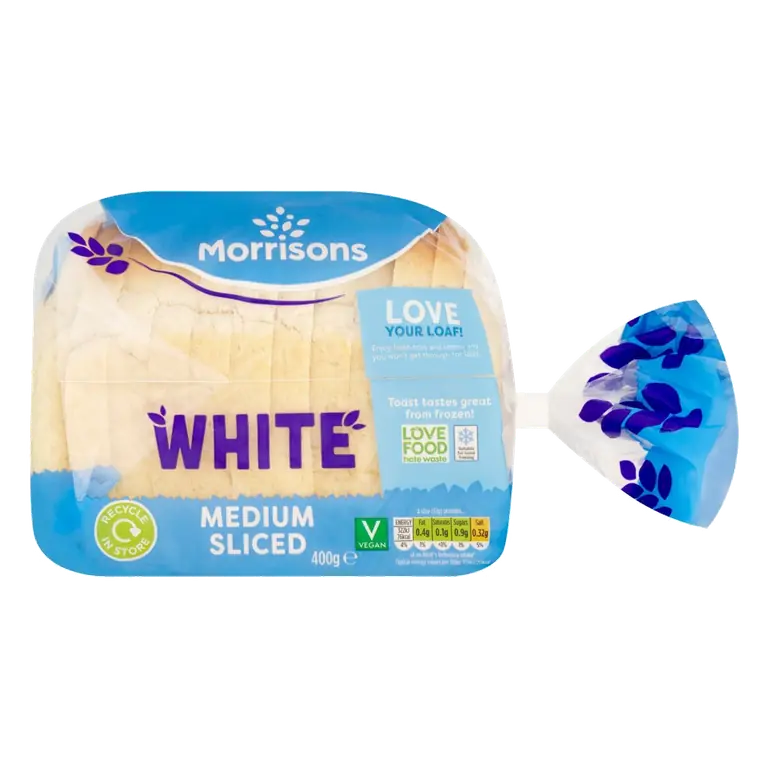 Medium White Bread 400g