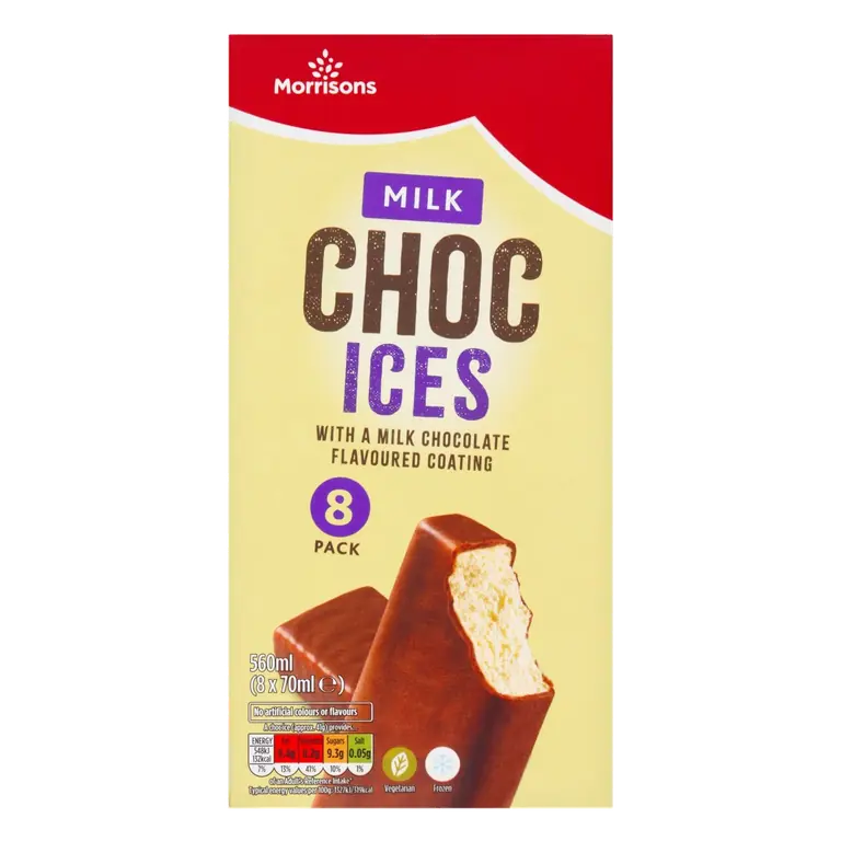 Milk Choc Ices 8 x 70ml (560ml)