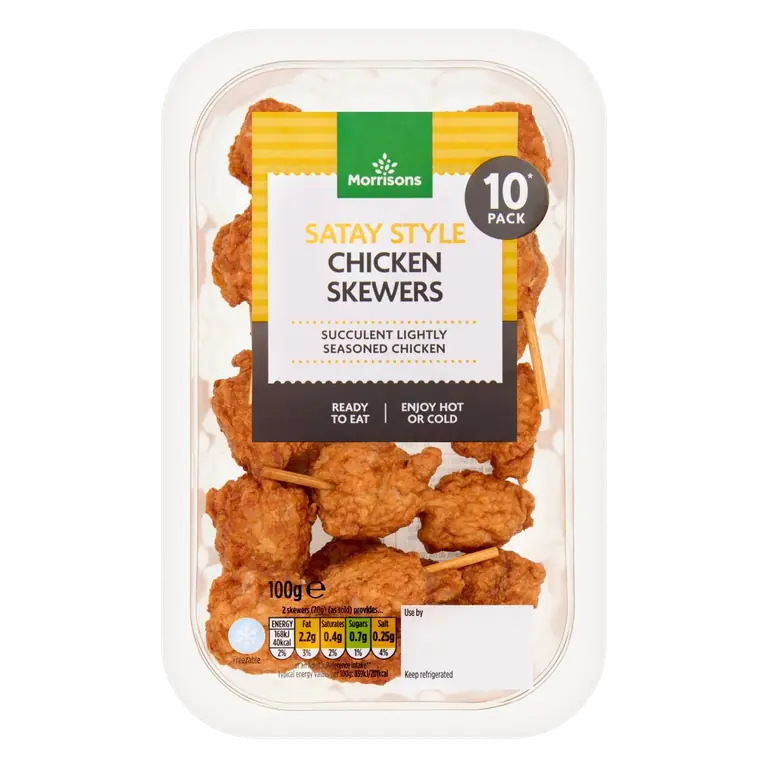 Mini Satay Style Chicken Skewers 100g