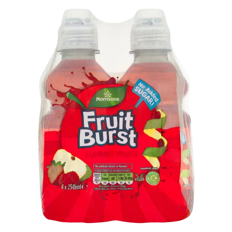 No Added Sugar Fruit Burst Summer Fruits 4 x 250ml