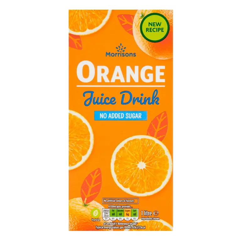 No Added Sugar Orange Juice Drink