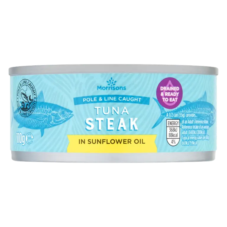 No Drain Tuna Steak With A Little Sunflower Oil 110g