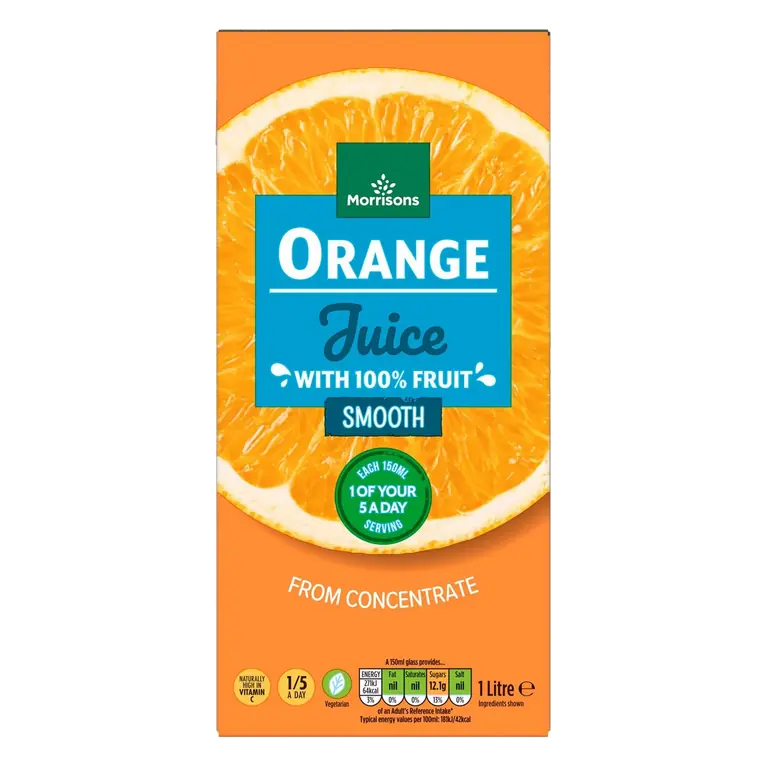 Orange Juice From Concentrate Smooth 1L