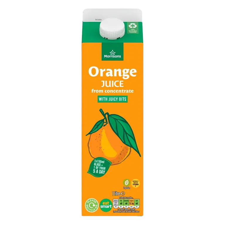 Orange Juice from Concentrate with Juicy Bits