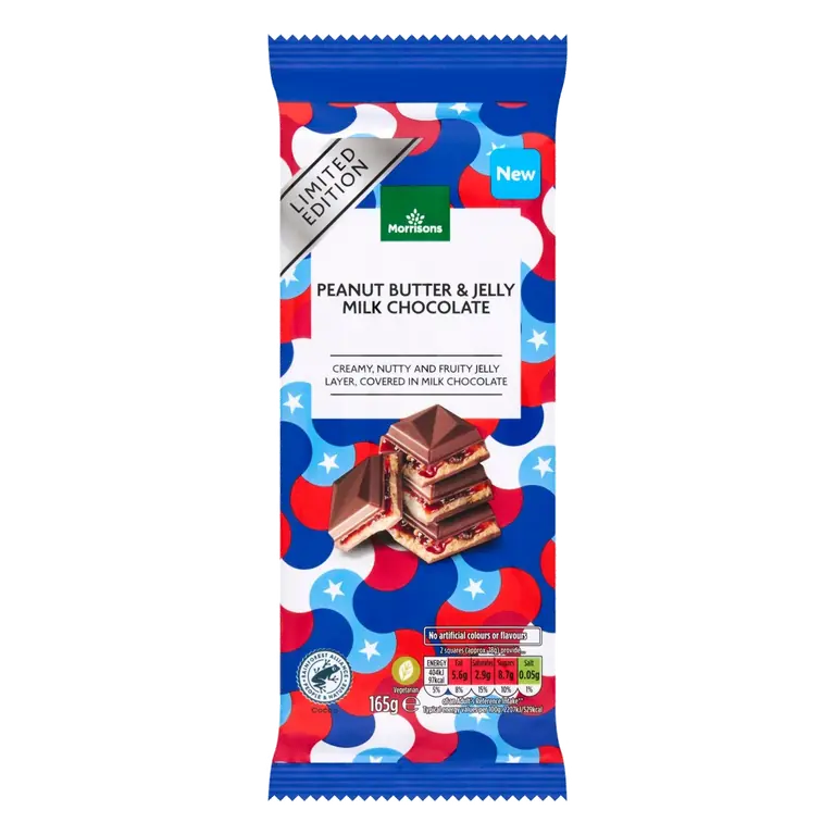 Peanut Butter & Jelly Milk Chocolate Bar 165g