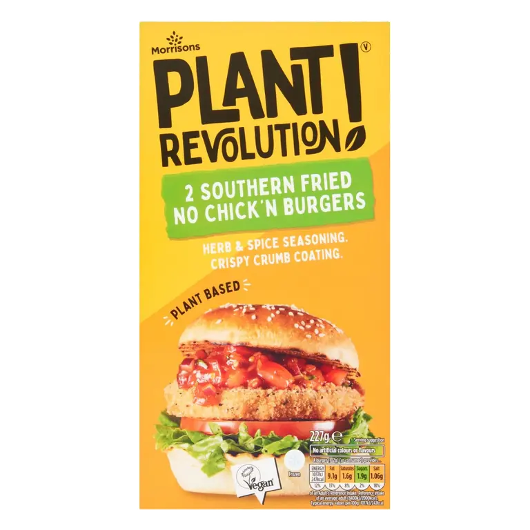 ! 2 Southern Fried No Chick'n Burgers 227g