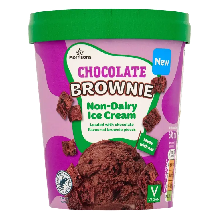 Morrisons Non-Dairy Chocolate Brownie Ice Cream 500ml