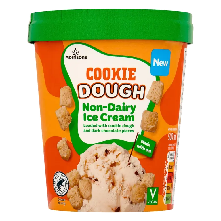 Morrisons Non-Dairy Cookie Dough Ice Cream 500ml