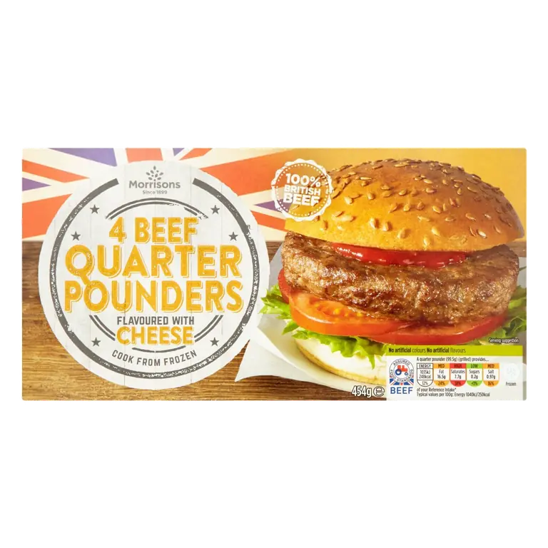 Quarter Pound Beef Burger With Cheese