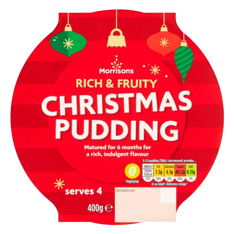 Rich & Fruity Christmas Pudding Serves 4