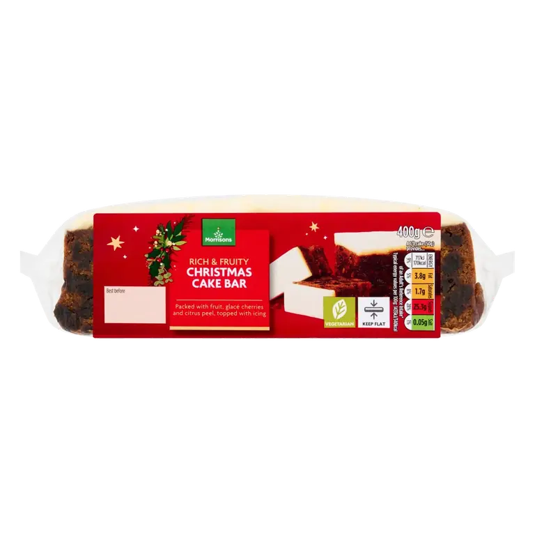 Rich & Fruity Iced Christmas Cake Bar