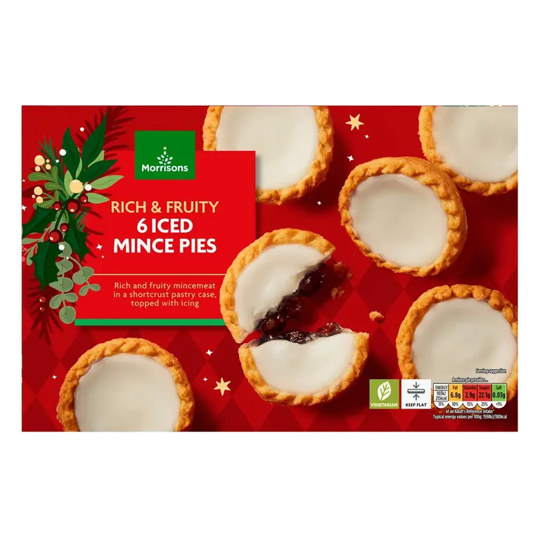 Rich & Fruity Iced Mince Pies 6 Pack