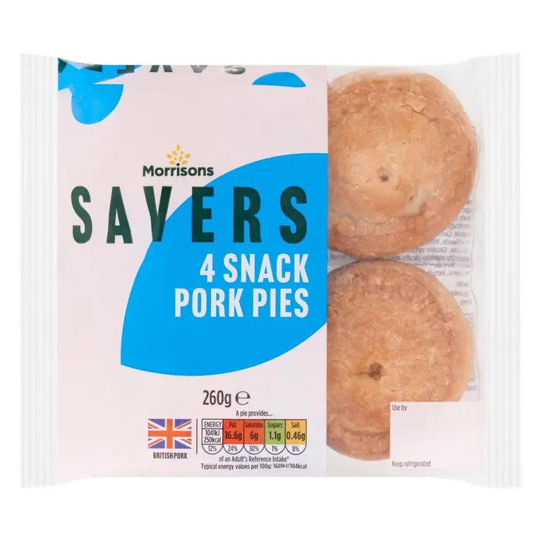 4 Snack Pork Pies