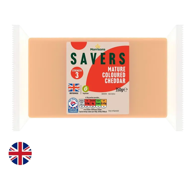 Morrisons British Savers Mature Coloured Cheddar 400g