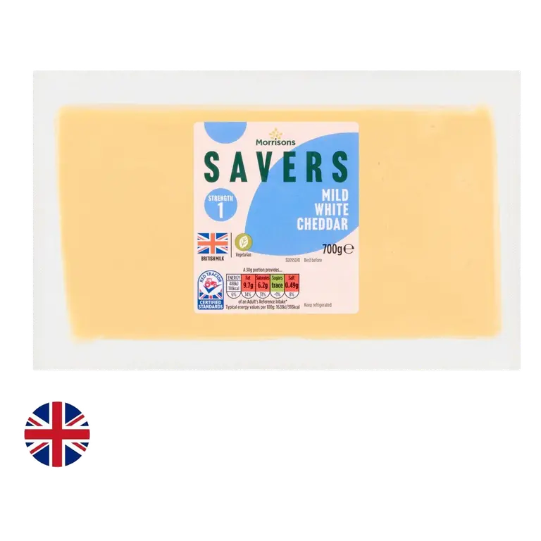 Morrisons British Savers Mild White Cheddar