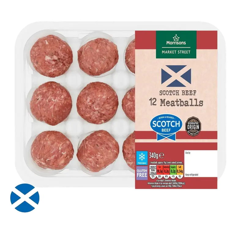 Scotch Beef 12 Meatballs 340g