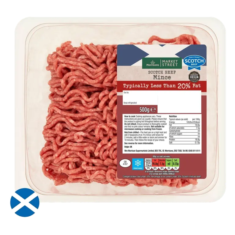Scotch Beef Mince 20% Fat 500g